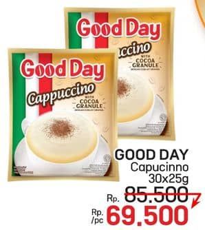Promo Harga Good Day Cappuccino per 30 sachet 25 gr - LotteMart