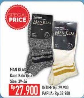 Promo Harga MAN KLAS Kaos Kaki Pria 39-46  - Hypermart