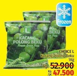 Promo Harga CHOICE L Kacang Polong Beku 1000 gr - LotteMart