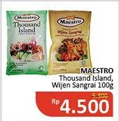 Promo Harga MAESTRO Salad Dressing Thousand Island, Wijen Sangrai 100 gr - Alfamidi