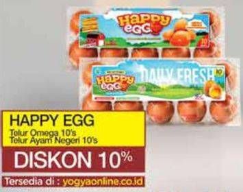 Promo Harga Happy Egg Telur Omega/Ayam Negeri  - Yogya