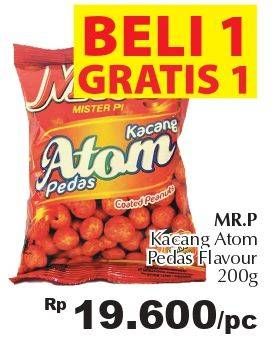 Promo Harga MR.P Kacang Atom Pedas 200 gr - Giant