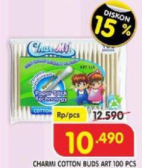 Promo Harga CHARMI Cotton Buds Art 100 pcs - Superindo