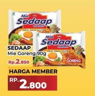 Promo Harga Sedaap Mie Goreng Original 90 gr - Yogya