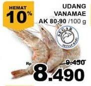 Promo Harga Udang Vanamae AK 80-90 per 100 gr - Giant