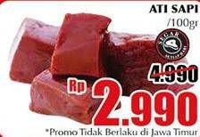 Promo Harga Beef Liver (Hati Sapi) per 100 gr - Giant