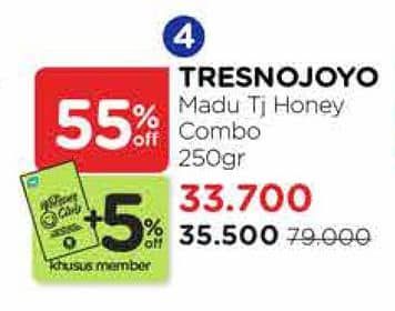 Promo Harga Tresno Joyo Madu TJ Honey Comb 250 gr - Watsons