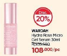 Promo Harga Wardah Hydra Rose Micro Gel Serum 30 ml - Guardian