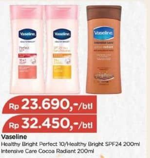 Promo Harga Vaseline Body Lotion Perfect 10, Sun+Pollution Protection SPF 24 200 ml - TIP TOP