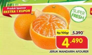 Promo Harga Jeruk Mandarin Shantang per 100 gr - Superindo