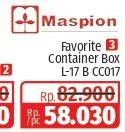 Promo Harga Maspion Favorite Box Container L17 CC 017  - Lotte Grosir