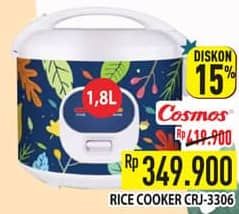 Promo Harga Cosmos CRJ 3306 Rice Cooker  - Hypermart