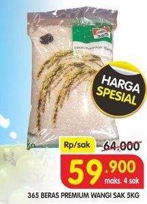 Promo Harga 365 Beras 5 kg - Superindo