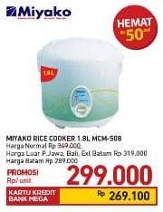 Promo Harga MIYAKO MCM-508 1800 ml - Carrefour