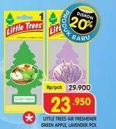 Promo Harga LITTLE TREES Assorted Freshner Green Apple, Lavender 1 pcs - Superindo