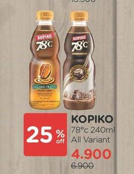 Promo Harga Kopiko 78C Drink All Variants 240 ml - Watsons