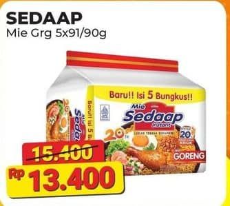 Promo Harga Sedaap Mie Goreng Original per 5 pcs 90 gr - Alfamart