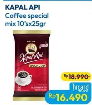 Promo Harga Kapal Api Kopi Bubuk Special Mix per 10 sachet 24 gr - Hypermart