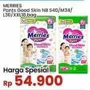 Promo Harga Merries Pants Good Skin NB-S40, M34, L30, XXL18 18 pcs - Indomaret