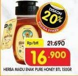 Promo Harga Madu Enak Pure Honey 150 gr - Superindo