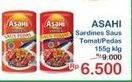 Promo Harga Asahi Sardines Saus Tomat, Saus Pedas 155 gr - Indomaret