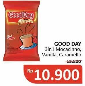 Promo Harga Good Day Instant Coffee 3 in 1 Mocacinno, Rock Salt Caramello, Vanilla Latte per 10 sachet 20 gr - Alfamidi