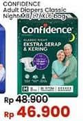 Promo Harga Confidence Adult Classic Night Ekstra Serap & Kering M8, L7, XL6 6 pcs - Indomaret