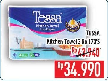Promo Harga Tessa Kitchen Towel per 3 pcs 70 sheet - Hypermart