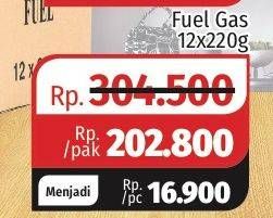 Promo Harga WONDERFUEL Gas Tabung per 12 kaleng 220 gr - Lotte Grosir