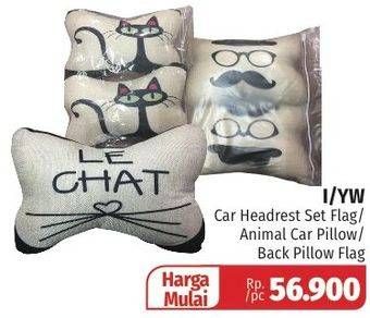 Promo Harga I/YW Pillow Car Headrest Set Flag, Animal Car Pillow, Back Pillow Flag  - Lotte Grosir