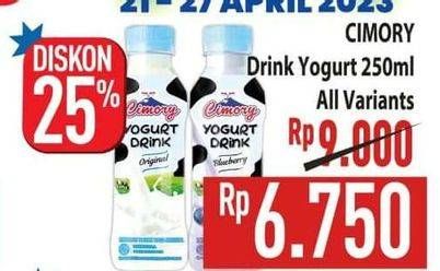 Promo Harga Cimory Yogurt Drink All Variants 250 ml - Hypermart