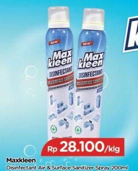 Promo Harga MAX KLEEN Disinfectant Spray 200 ml - TIP TOP