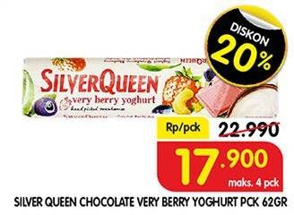 Promo Harga SILVER QUEEN Chocolate Very Berry Yogurt 62 gr - Superindo