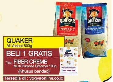 Promo Harga Quaker Oatmeal Instant/Quick Cooking All Variants 800 gr - Yogya