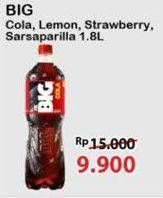 Promo Harga Aje Big Cola Minuman Soda Cola, Lemon, Strawberry, Sarsaparilla 1500 ml - Alfamart