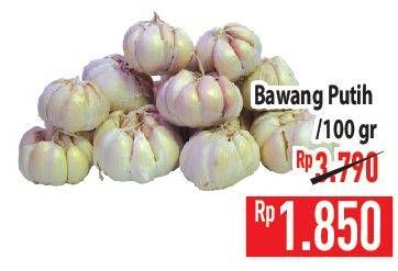 Promo Harga Bawang Putih per 100 gr - Hypermart