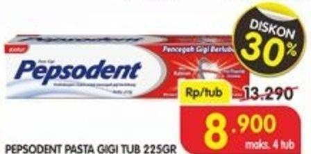 Promo Harga PEPSODENT Pasta Gigi Pencegah Gigi Berlubang 225 gr - Superindo