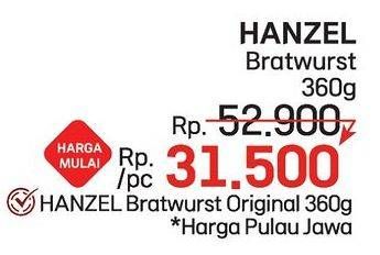 Promo Harga Hanzel Bratwurst 360 gr - LotteMart