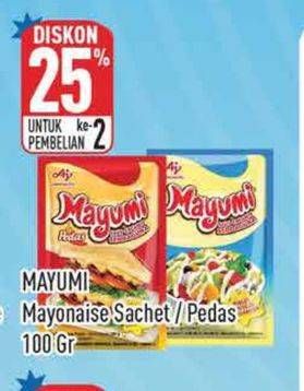 Promo Harga Mayumi Mayonnaise Original, Pedas 100 gr - Hypermart