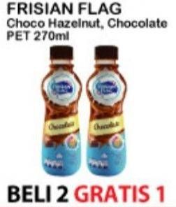 Promo Harga FRISIAN FLAG Susu UHT Botol Chocolate, Chocolate Hazelnut 270 ml - Alfamart