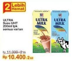 Promo Harga Ultra Milk Susu UHT All Variants 200 ml - Indomaret