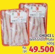 Promo Harga CHOICE L Beef Short Plate 400 gr - LotteMart