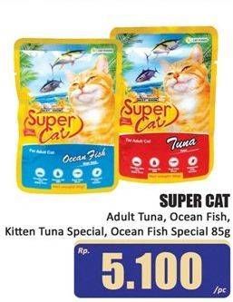 Promo Harga SUPER CAT Makanan Kucing Adult Tuna, Adult Ocean Fish 85 gr - Hari Hari
