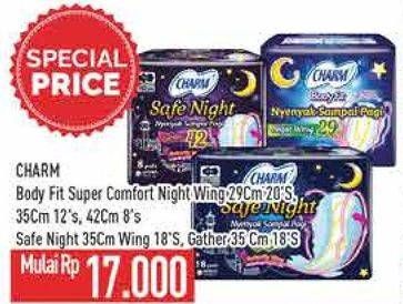 Promo Harga Charm Bidy Fit Super Comfort Night/Safe Night  - Hypermart