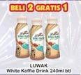 Promo Harga Luwak White Koffie Ready To Drink per 2 botol 240 ml - Indomaret
