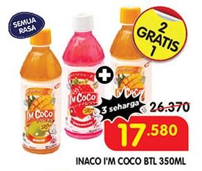 Promo Harga Inaco Im Coco Drink All Variants 350 ml - Superindo