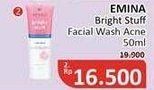 Promo Harga EMINA Bright Stuff Face Wash Acne Prone Skin 50 ml - Alfamidi