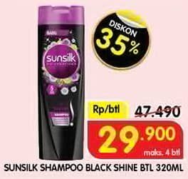 Promo Harga Sunsilk Shampoo Black Shine 340 ml - Superindo