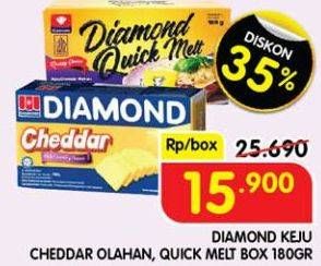DIAMOND Keju Cheddar Olahan, Quick Melt Box 180gr