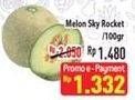 Promo Harga Melon Sky Rocket per 100 gr - Hypermart